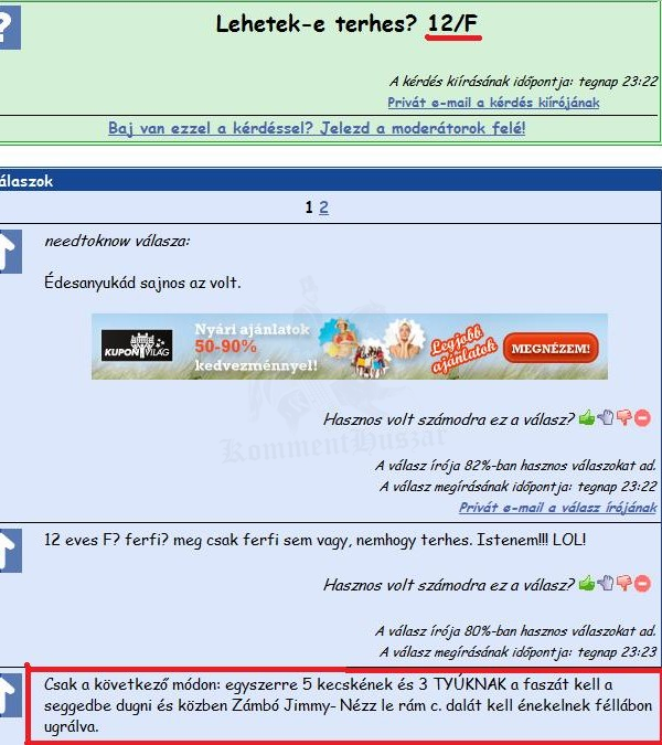Lehetek-e terhes? 12/F
 
