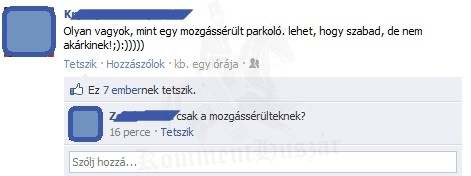 Csak mozgássérülteknek
 
