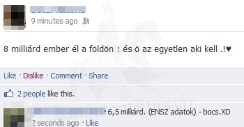 Emberek száma a Földön
 
