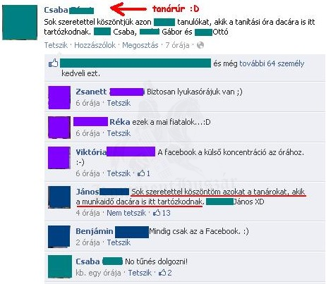 Tanárok
 
