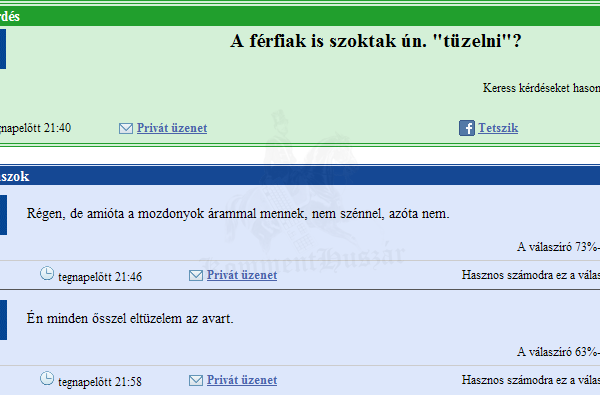 A férfiak is szoktak "tüzelni"?
 
