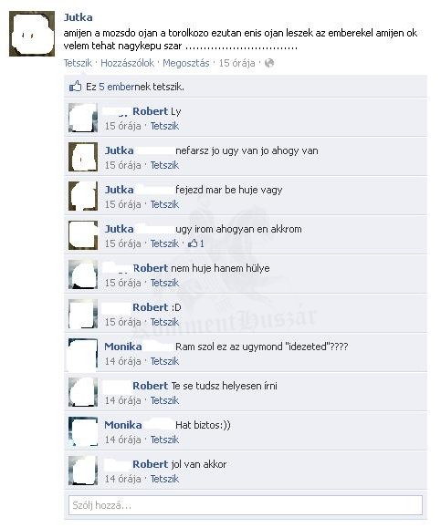 A mai fiatalok helyesírása....no comment
 
