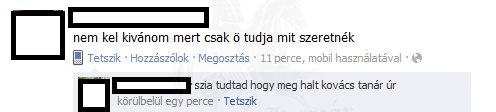 Aranyos komment, tényleg oda való
 
