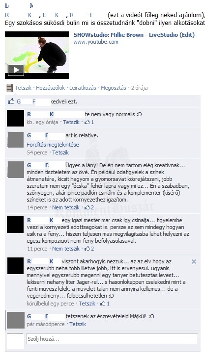 A videón szereplő hölgy "felöklendezéssel" fest
 
