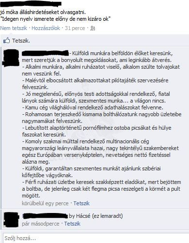 Alternatív álláshirdetés
 
