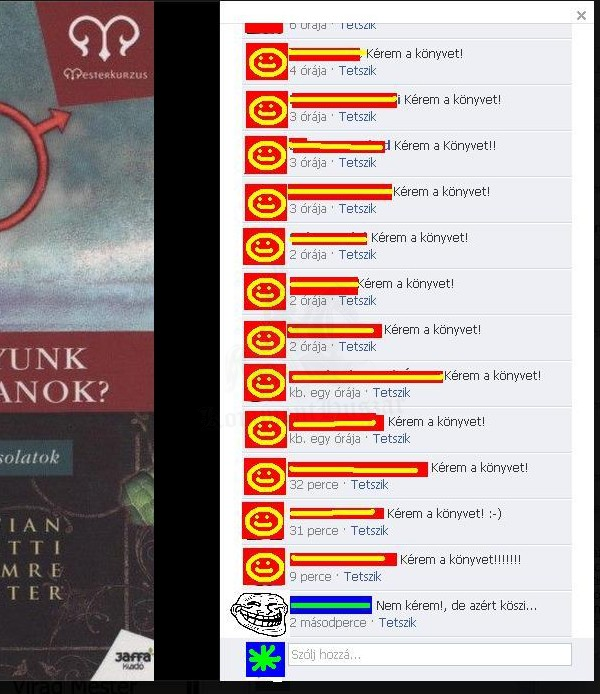 Kérem a könyvet!
 
