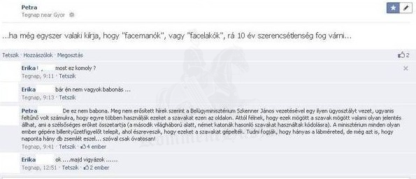 Facemanók és facelakók
 
