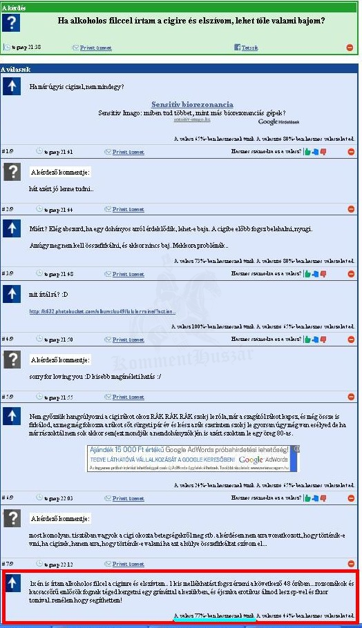 Az alkoholos filces cigi mellékhatásai..
 
