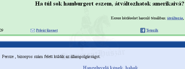 Ha túl sok hamburgert eszem?
 
