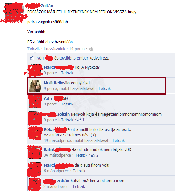 Ilyeneknek nem jelölök vissza
 
