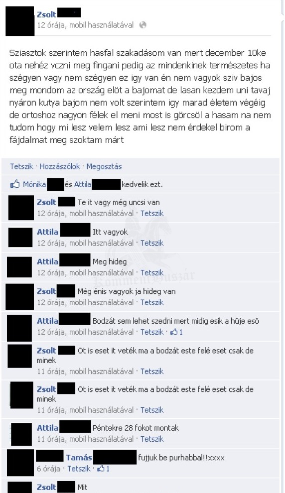 Szerintem hasfal szakadásom van !
 
