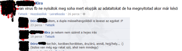 Nem számít neki a helyesírás
 
