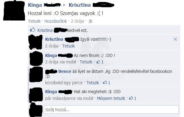 Kérj vizet Facebookon...
 
