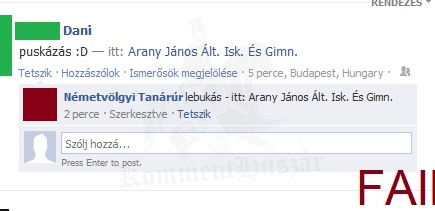puskázás órán-facebook fail
 
