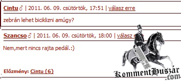 Zebrán biciklizni...
 
